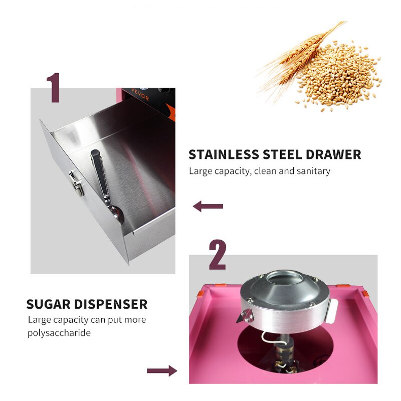 Cotton Candy Machine Manufacturer - Electric Trolley Commercial with Cart