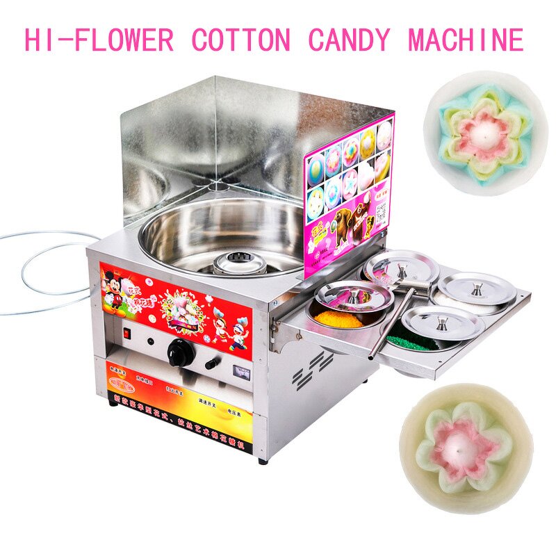 Cotton Candy Machine Manufacturer - Small Business Automatic with Poster and Bowl