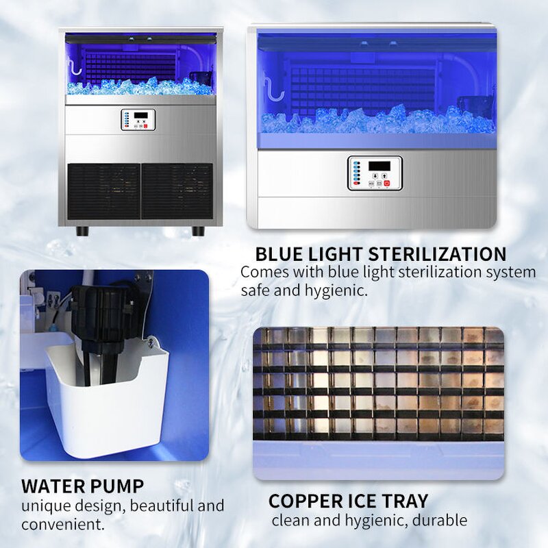 Ice Cube Maker Manufacturer - Commercial Wholesale 60 KG/Day Stainless Steel