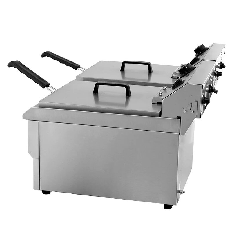 Deep Fryer Manufacturer - Electric Industrial with Removable Baskets Temperature Limiter