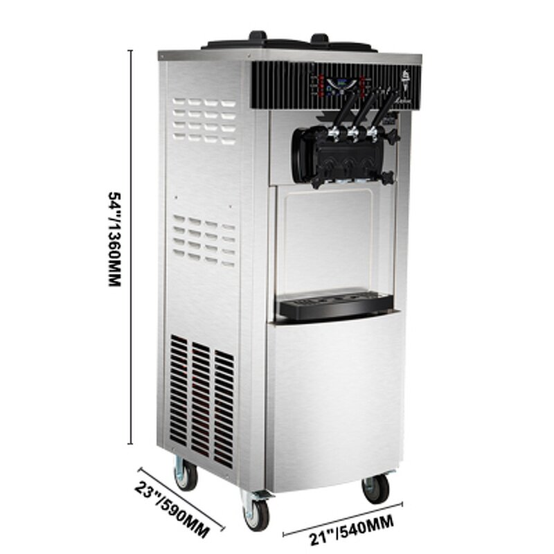 Soft Ice Cream Machine Manufacturer - Commercial 3 Flavors Table Top Yogurt Ice Cream