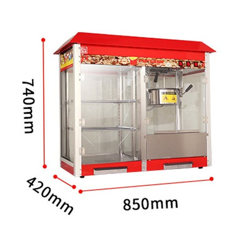 Popcorn Machine Manufacturer - Electric 1400W Hot Air Commercial with Heated Storage