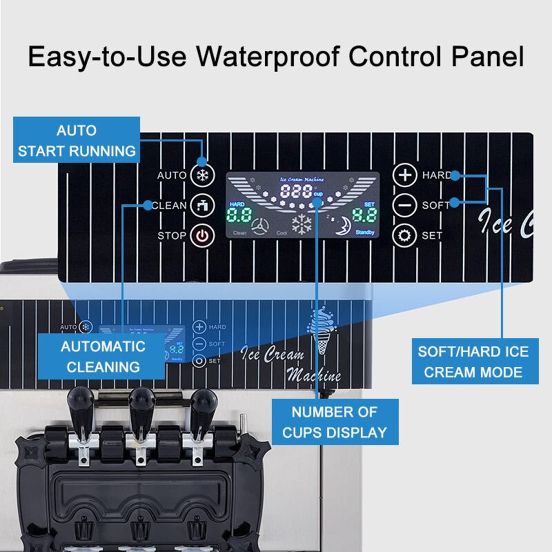 Soft Ice Cream Machine Manufacturer - Commercial 3 Flavors Countertop Yogurt Gelato