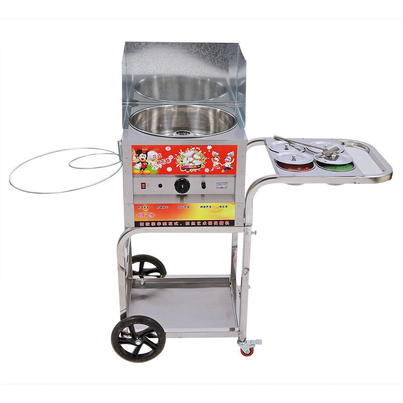 Cotton Candy Machine Manufacturer - Commercial Gas Cart Heavy Duty for Snack