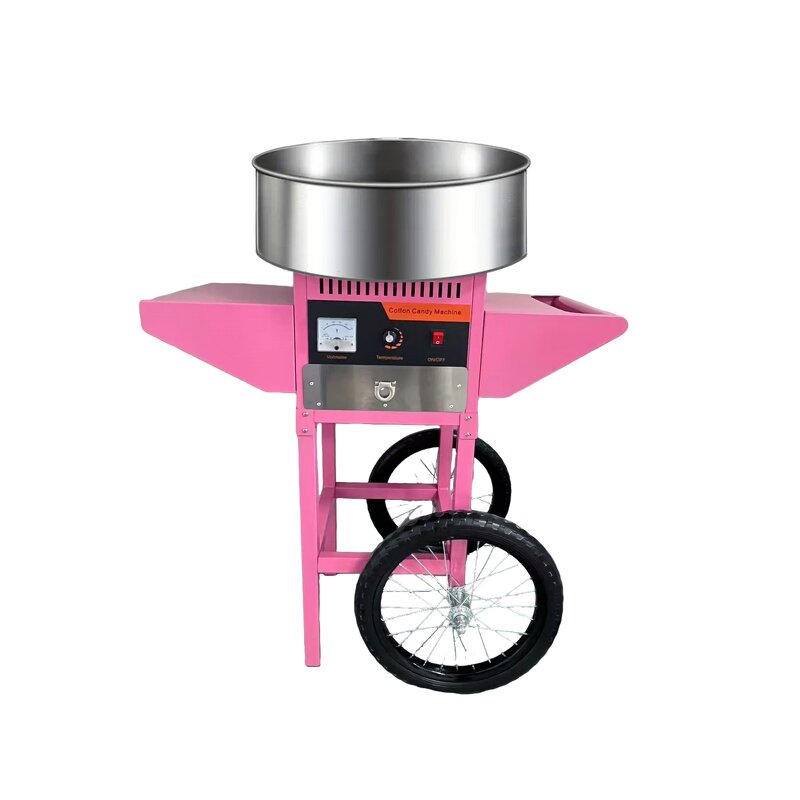 Cotton Candy Machine Manufacturer - Commercial Trolley with Transparent Cover