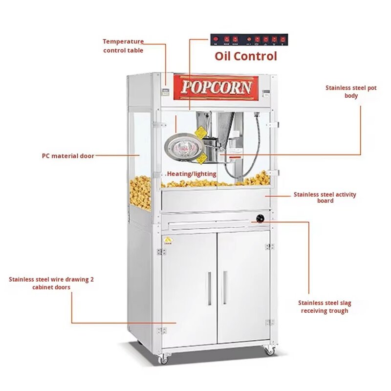 Popcorn Machine Manufacturer - Theatre 32 Oz Kettle Commercial Cinema Stainless Steel