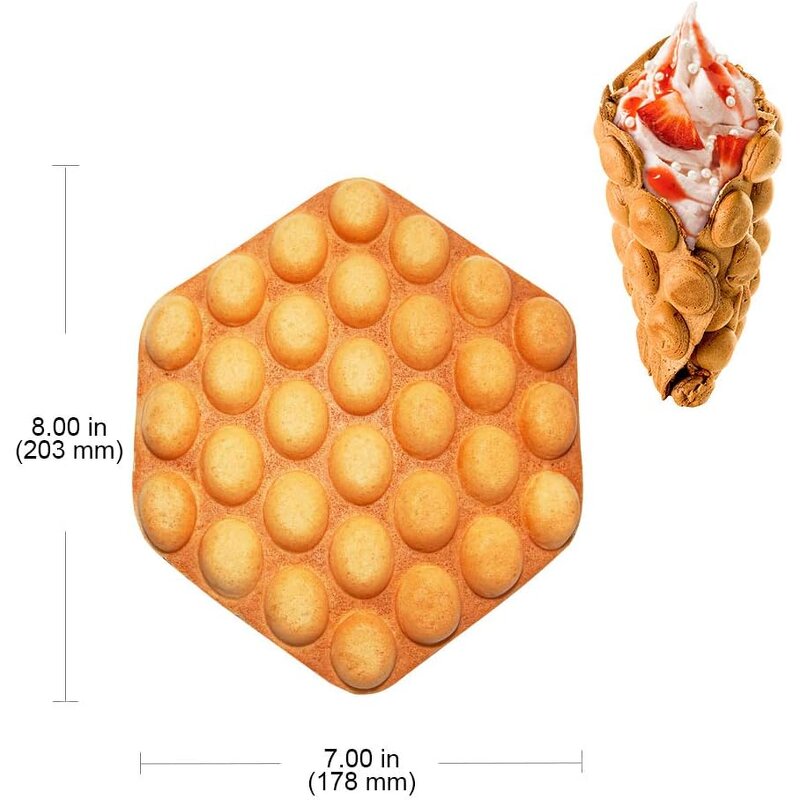 Waffle Maker Plate Manufacturer - GC Bubble Waffle Non-Stick Pan 1 Year Warranty