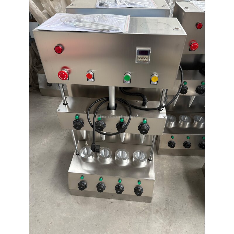 Pizza Cone Maker Manufacturer - Four Heads Electric Ice Cream Cone Forming