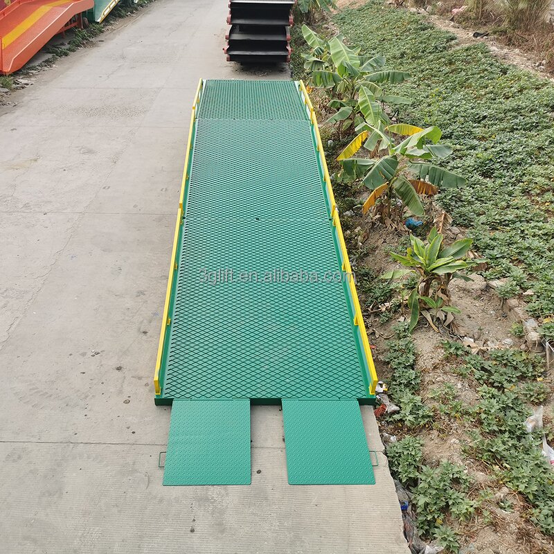Adjustable Hydraulic Yard Ramp - 6-15t Mobile for Truck Loading Portable Leveler