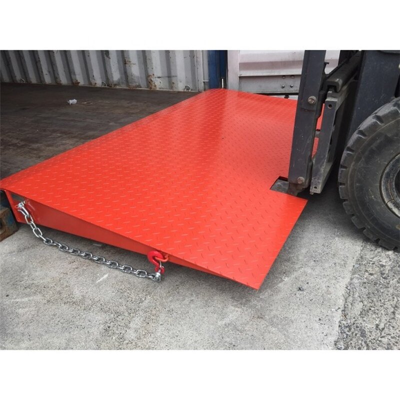 Container Ramp - 6000kg Capacity Heavy Duty Steel Dock Plate Red Color