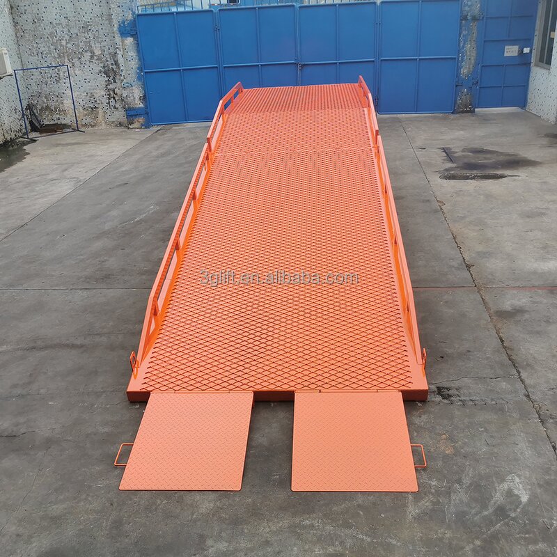Mobile Yard Ramp - Loading 10t Container Forklift Hydraulic Hand Control