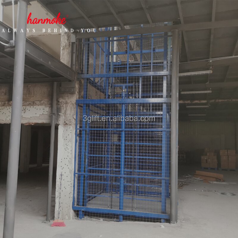 Cargo Lift - 2 Ton Capacity 3-20 Meters Electric Hydraulic Guide Rail Chain