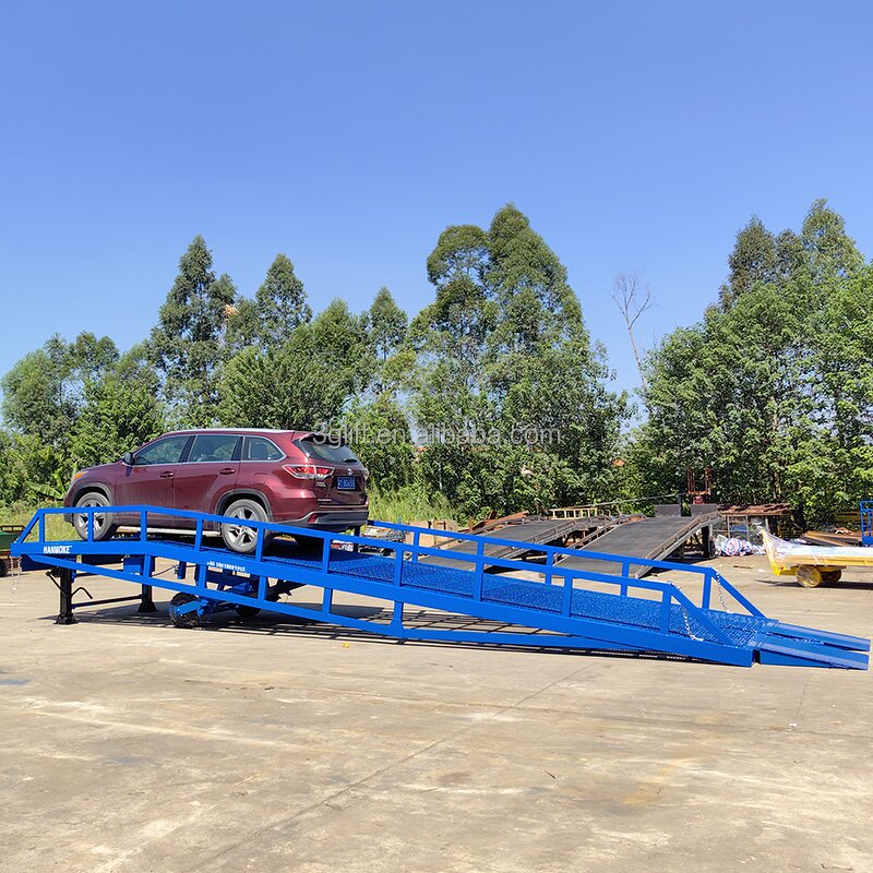 Mobile Container Loading Ramp - 10t Hydraulic Hand Control for Port Use