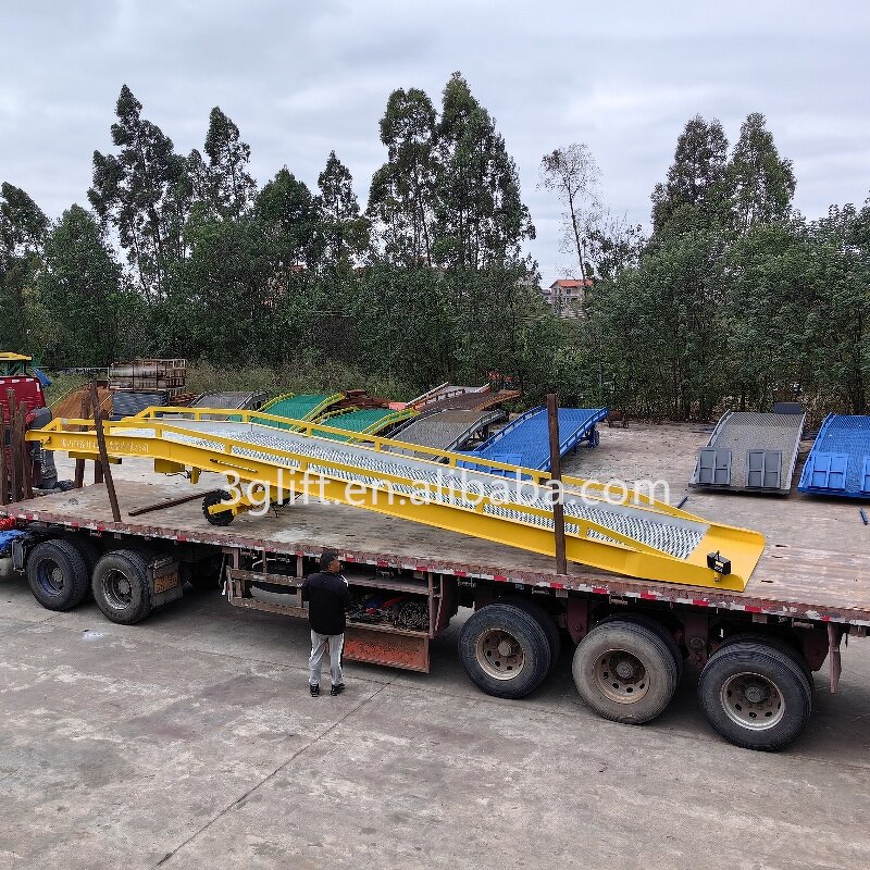 Mobile Shipping Container Ramp - for Dock Steel Forklift Yard Cargo Unloading