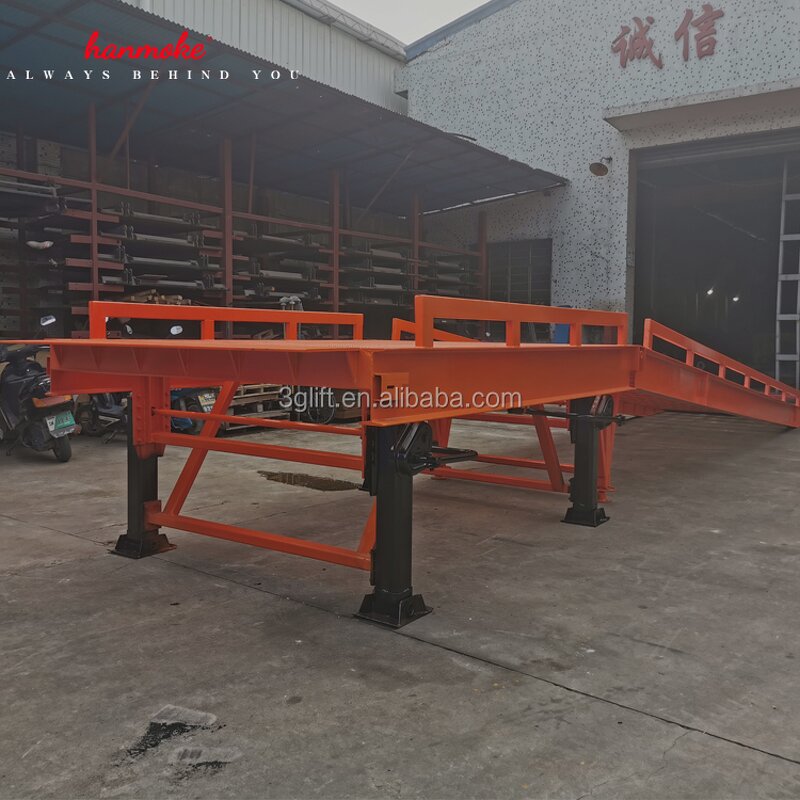 Container Loading Dock Ramps - 6-15T Steel Grating Surface Heavy Duty
