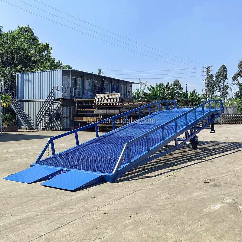 Mobile Container Loading Ramp - 10t Hydraulic Hand Control for Port Use