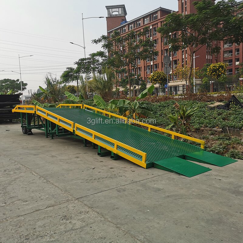 Adjustable Hydraulic Yard Ramp - 6-15t Mobile for Truck Loading Portable Leveler