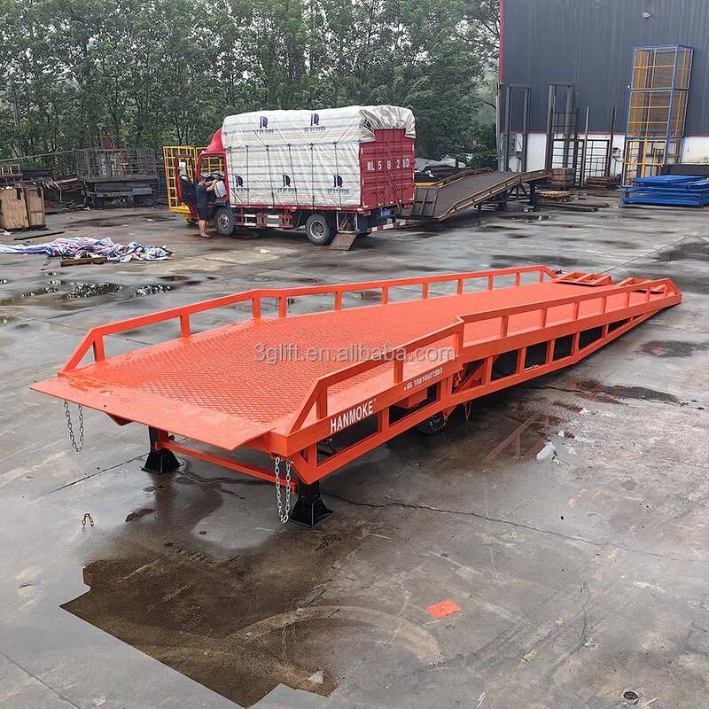 Hydraulic Truck Unloading Ramps - 12 Ton with Mobile Yard Ramp Loading