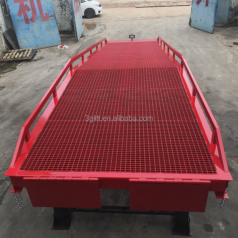 Movable Hydraulic Dock Ramp - 10 Tons Forklift Unloading Ramp