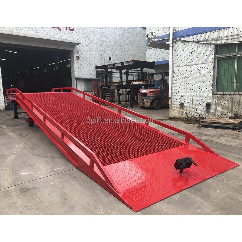 Movable Hydraulic Dock Ramp - 10 Tons Forklift Unloading Ramp