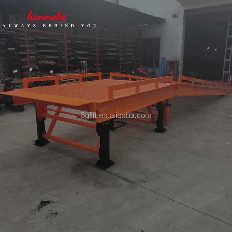 Container Loading Dock Ramps - 6-15T Steel Grating Surface Heavy Duty