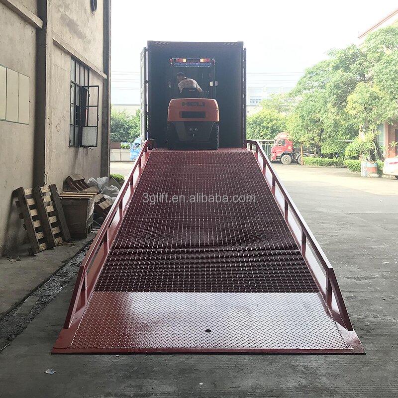 Movable Warehouse Loading Ramp - Heavy Duty Portable Hydraulic 10ton for Trailers