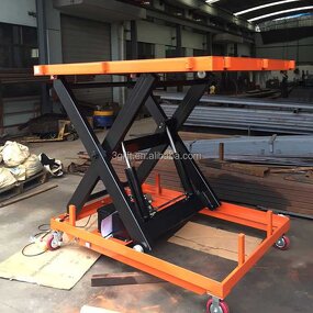 Goods Material Lifting Platform - Electric Hydraulic Warehouse Guide Rail Cargo Lift