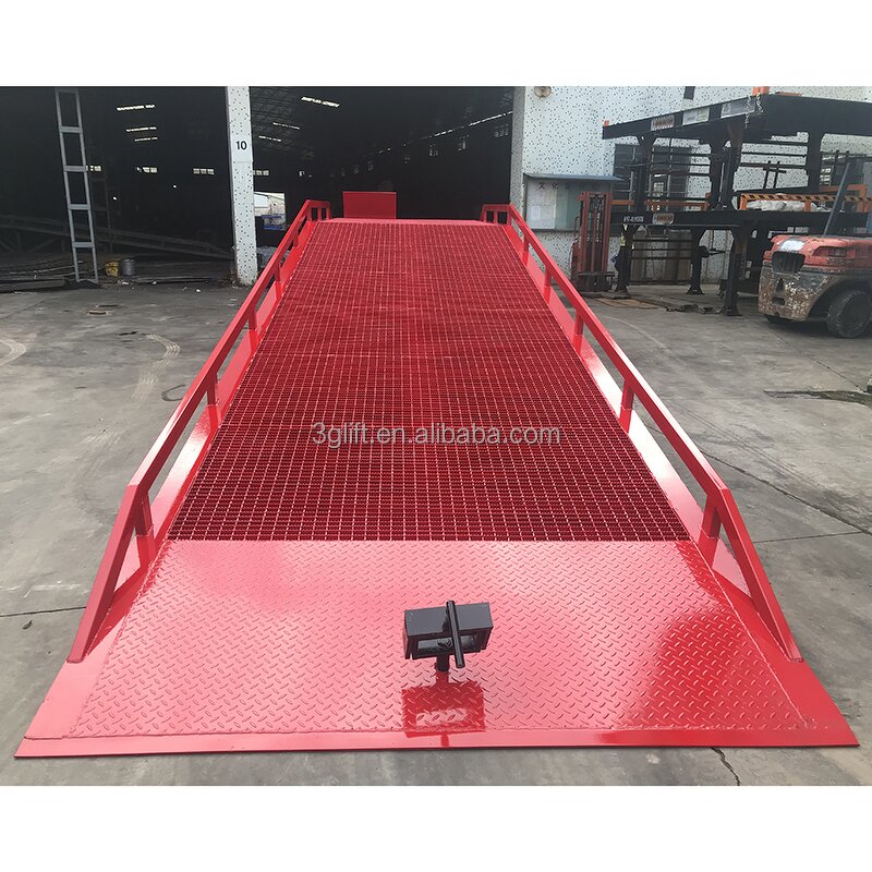 Movable Hydraulic Dock Ramp - 10 Tons Forklift Unloading Ramp