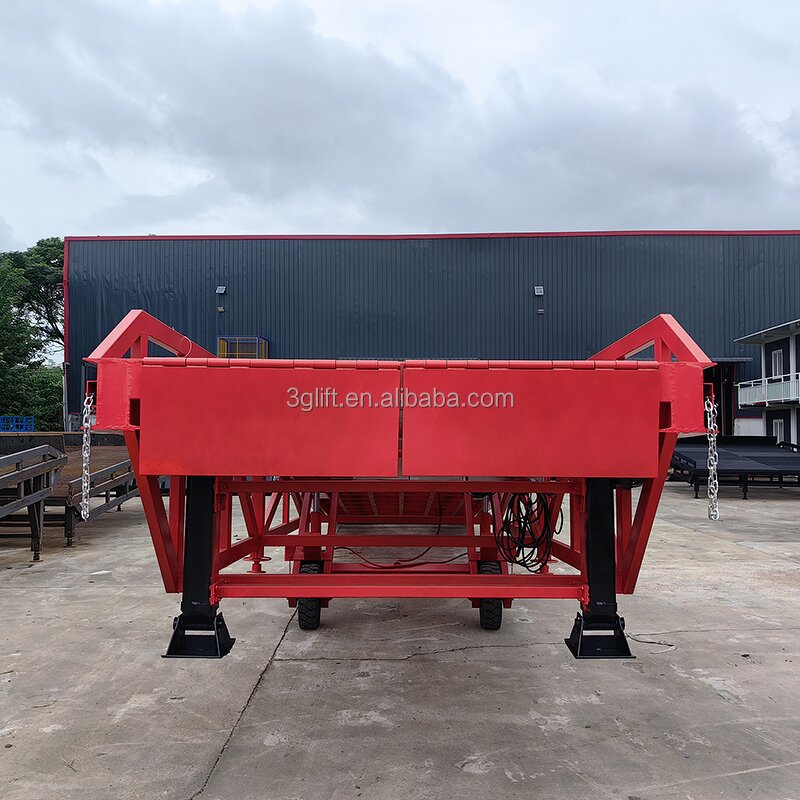 Mobile Container Loading Ramp - 10t Hydraulic Hand Control for Port Use