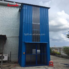 Cargo Lift - 2 Ton Capacity 3-20 Meters Electric Hydraulic Guide Rail Chain