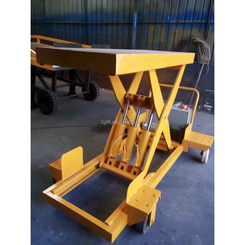 Manual Scissor Lift Table - Trolley-type 500kg for Warehouse Cargo Loading