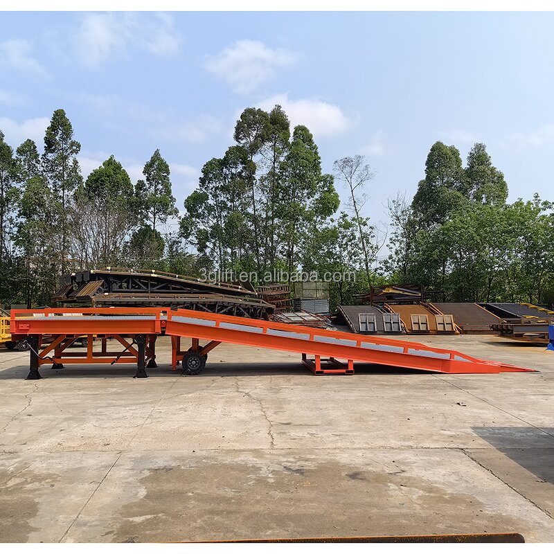 Movable Warehouse Loading Ramp - Heavy Duty Portable Hydraulic 10ton for Trailers