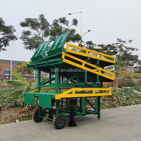 Mobile Yard Loading Ramp - 10 Ton Adjustable Height Forklift Container Dock