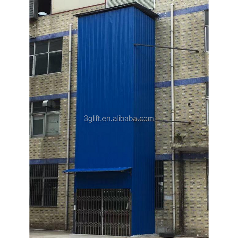 Portable Hydraulic Cargo Lift - Vertical Guide Rail Warehouse Manufacturer
