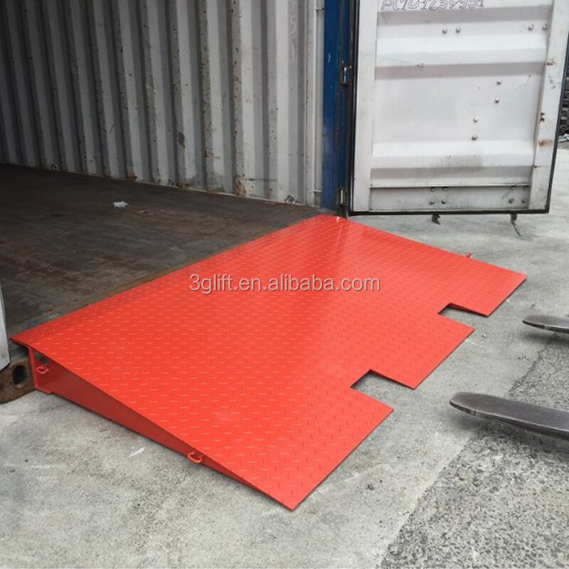 Ground Level Container Ramp - 6 Ton Capacity Steel Dock Board Heavy Duty