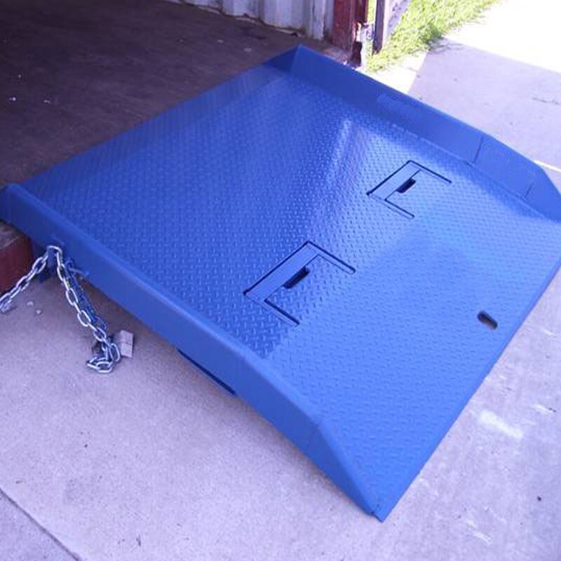 Steel Forklift Loading Ramp - 6000kg Capacity Ground Level Container Dock Plate