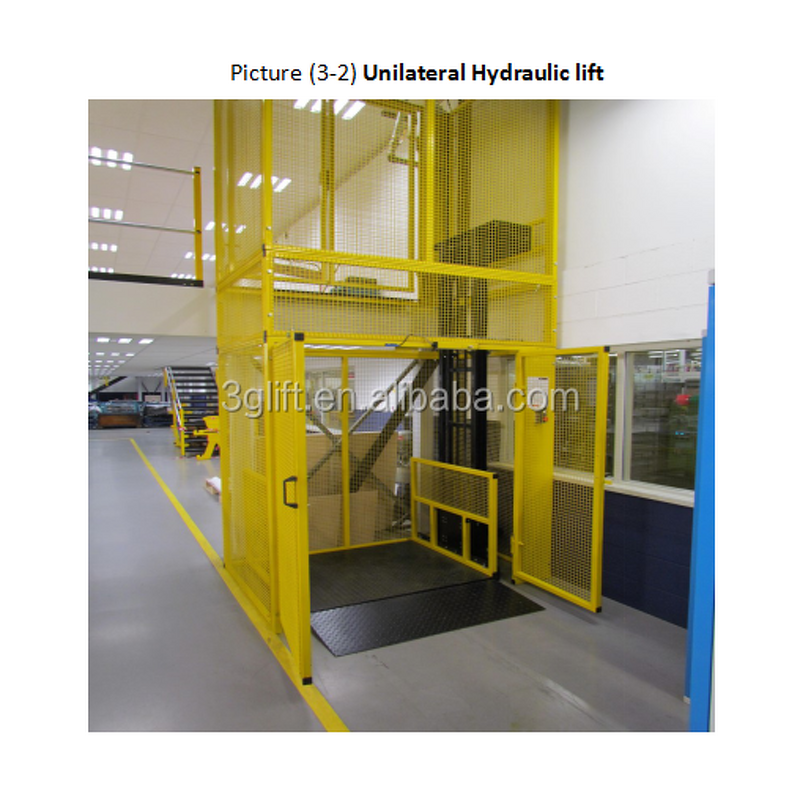 Portable Hydraulic Cargo Lift - Vertical Guide Rail Warehouse Manufacturer