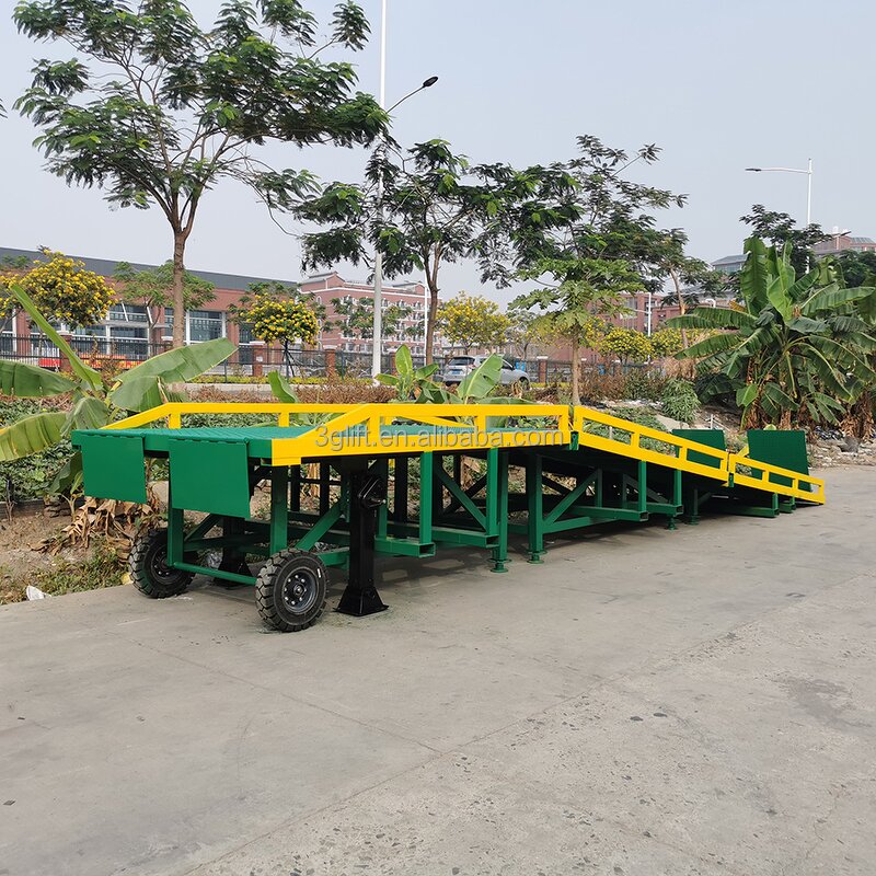 Mobile Yard Loading Ramp - 10 Ton Adjustable Height Forklift Container Dock