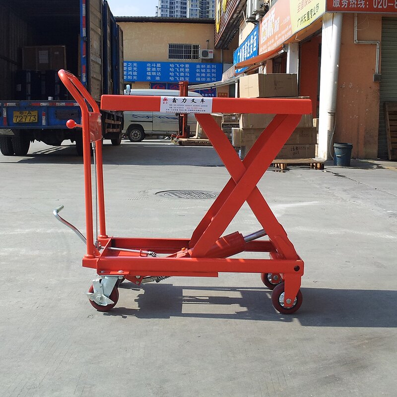 Manual Hydraulic Lift Table - Hand Office Factory Warehouse Carrier Movable Flat
