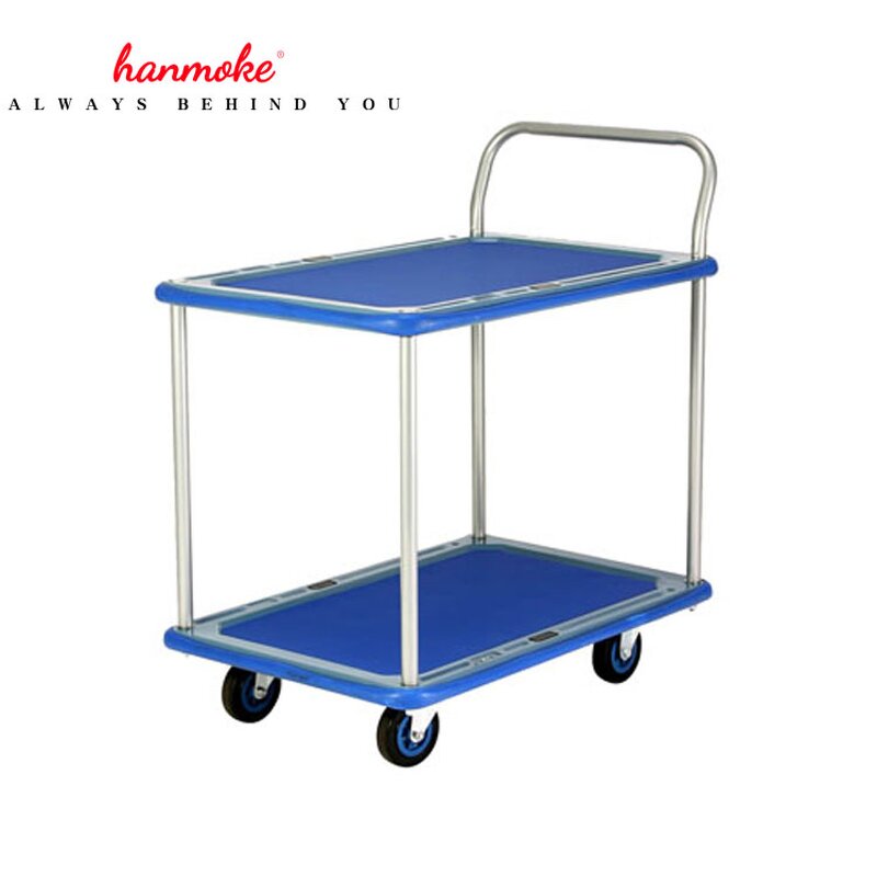 Plastic Hand Trolley Cart - Chinese Supplier with 2 Layers