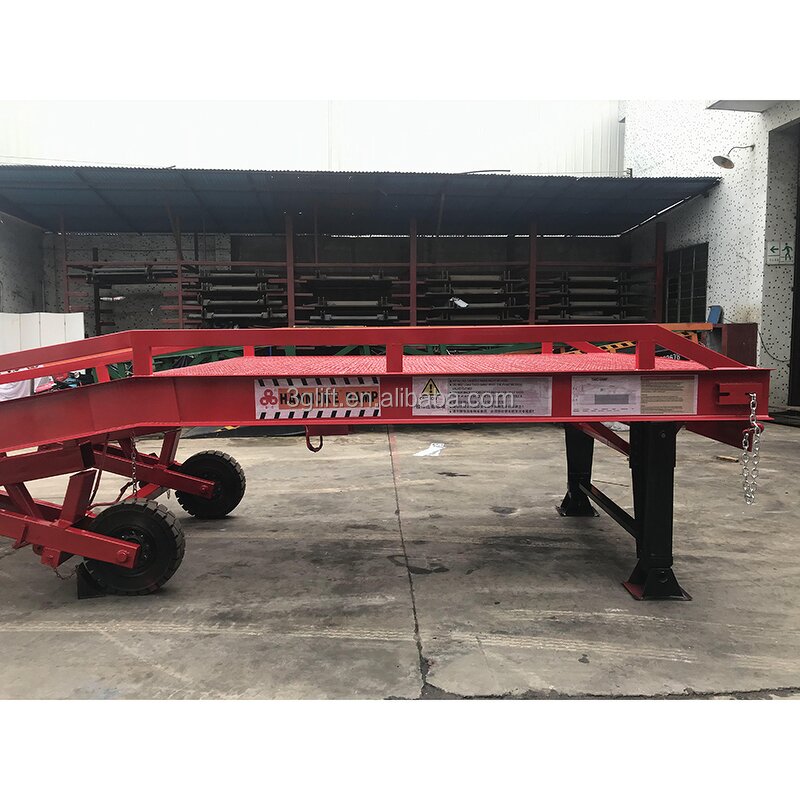 Movable Hydraulic Dock Ramp - 10 Tons Forklift Unloading Ramp