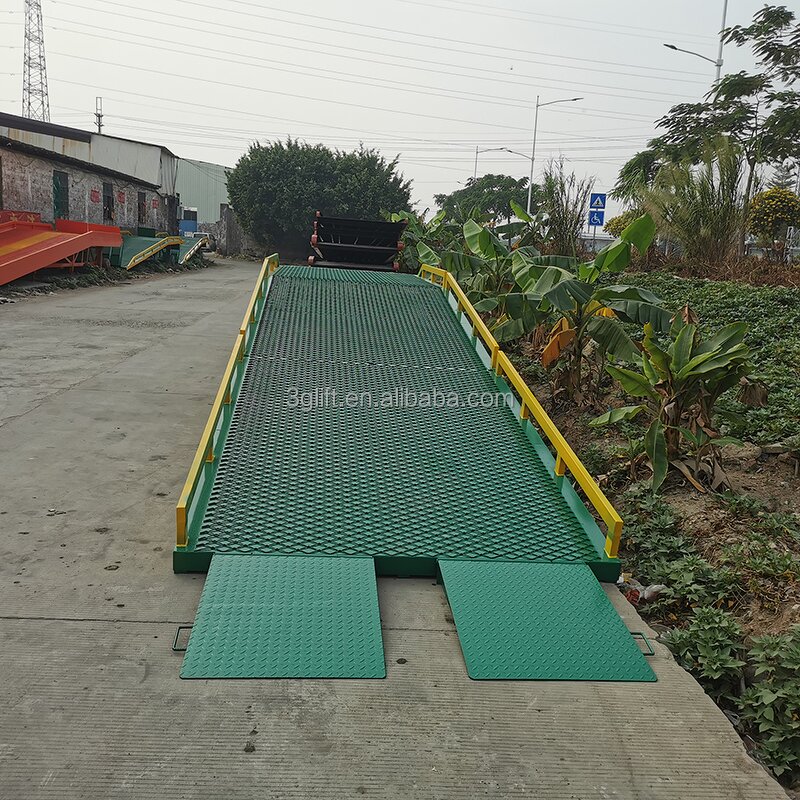 Adjustable Hydraulic Yard Ramp - 6-15t Mobile for Truck Loading Portable Leveler