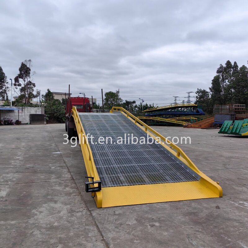 Mobile Shipping Container Ramp - for Dock Steel Forklift Yard Cargo Unloading