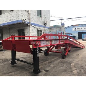 Movable Hydraulic Dock Ramp - 10 Tons Forklift Unloading Ramp