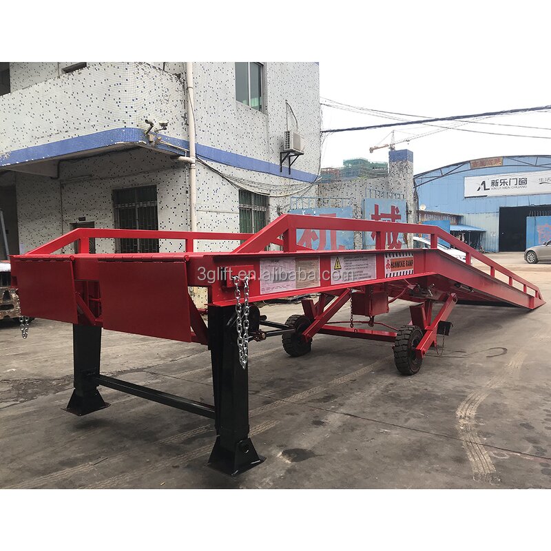 Movable Hydraulic Dock Ramp - 10 Tons Forklift Unloading Ramp