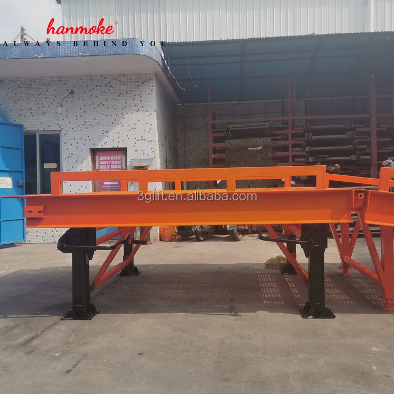 Container Loading Dock Ramps - 6-15T Steel Grating Surface Heavy Duty