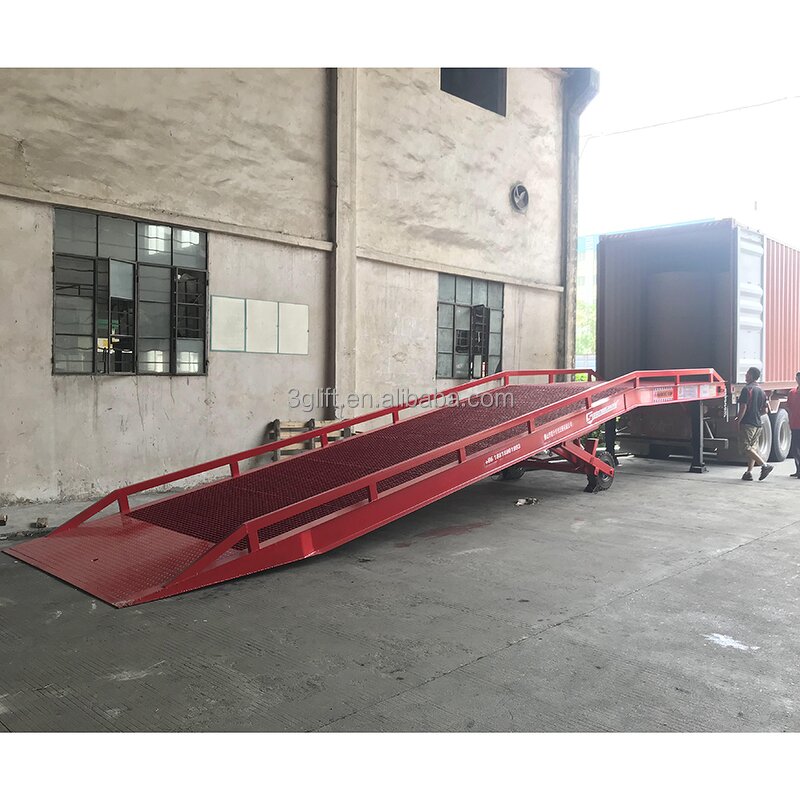 Movable Warehouse Loading Ramp - Heavy Duty Portable Hydraulic 10ton for Trailers