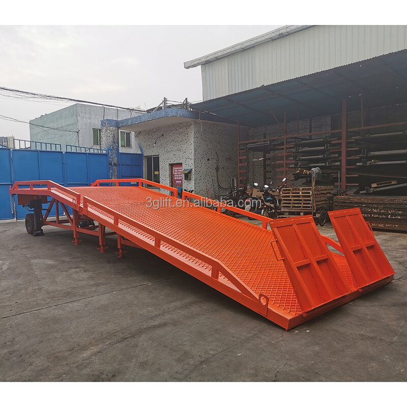 Mobile Yard Ramp - Loading 10t Container Forklift Hydraulic Hand Control