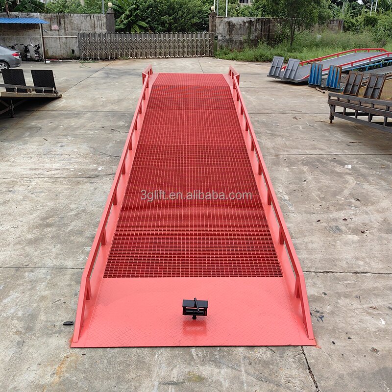 Mobile Container Loading Ramp - 10t Hydraulic Hand Control for Port Use