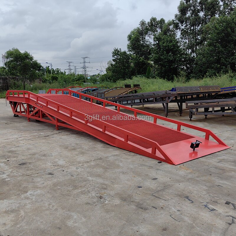 Mobile Container Loading Ramp - 10t Hydraulic Hand Control for Port Use
